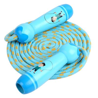 China Wooden Handle Exercise Minimalist Split Diy Gravity Hand China PVC Cable Jump Rope For Beginner for sale