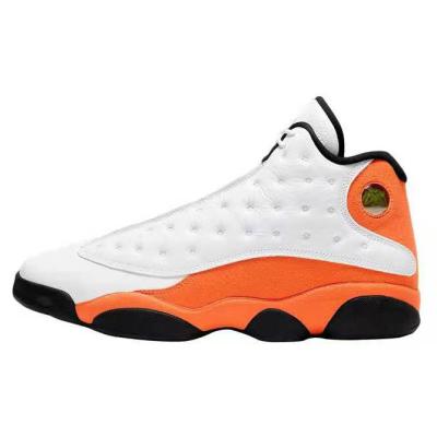 China Cushioning New 2022 High Quality Aj 13 Starfish Orange Buckle Basketball Shoes White Orange Retro Sneakers Casual Shoes for sale