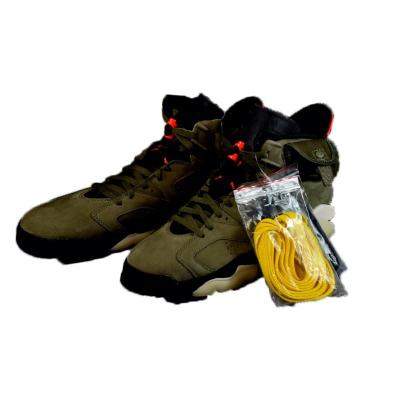 China Luxury Travis Scotts Air Aj 6 Men Basketball Shoes Women 6s 3m Ts Olive Green Cactus Jack Pocket Suede Chaussures Sneakers Cn1084-200 for sale