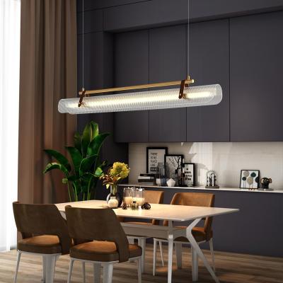 China Modern Minimalist Modern Linear LED Chandelier Light Bar Restaurant Chandelier Pendant for sale