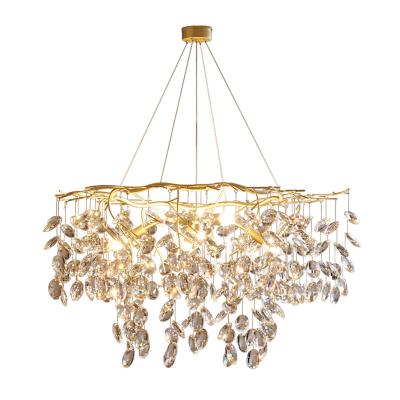 China Flush Mount Crystal Application Modern Luxury Classic Lobby Hotel Chandeliers for sale