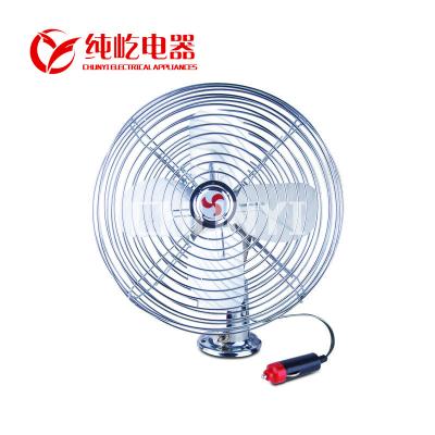 China DC FAN Blade Metal Fan 24v 12v Automatic Swinging Aluminum Electric Car Fans For Car 6 Inch for sale