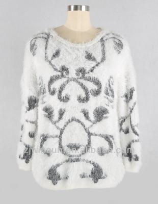 China Sweater Ladies Feather Yarn Sweater for sale