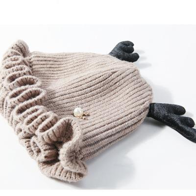 China COMMON Winter Knitted Hat For Baby Boy Girl Pretty Little Baby Deer Horn Warm Style Lovely for sale