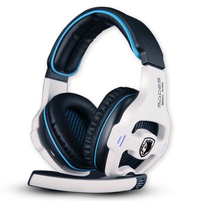 China SADES SA-810 Headband Gaming Headphones Gaming Earphone with Microphone Stereo LED Light Low Volume Controller for sale