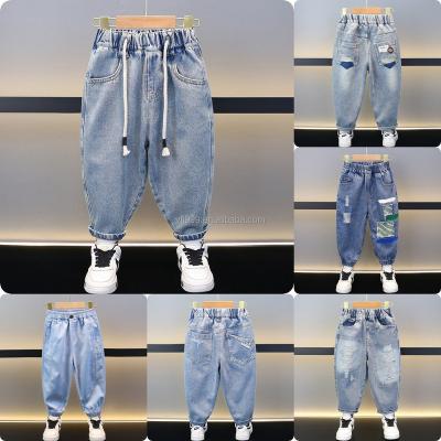 China Color Fade Proof Boy Mosquito Repellent Pants Mosquito Repellent Pants Summer Style Slim Kids Tencel Jeans Little Boys Summer Clothes Loose Casual Denim for sale