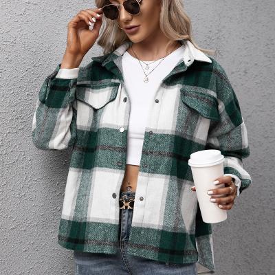 China QUICK DRY Most Popular Plaid Fashion 2022 Women's Custom Printed Jackets for sale