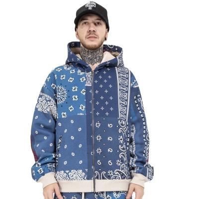 China Coat Men Street Hip Hop Paisley Cashew Flower Waterproof Casual Jacket for sale