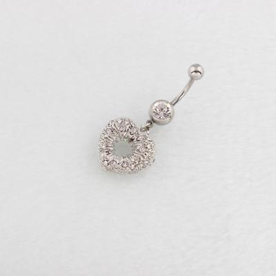 China Corrosion Resistant Hot Sale 14G Body Piercing Dangle Heart Star Navel Jewelry Navel Ring for sale