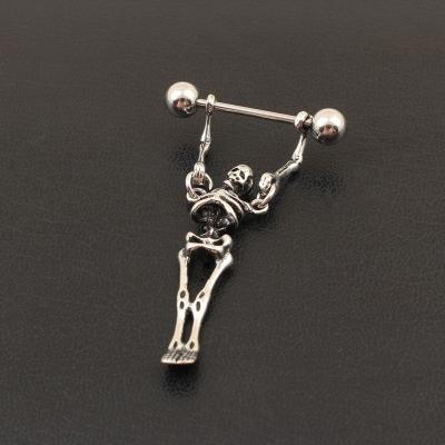 China Corrosion Resistant Skeleton Nipple Ring Piercing 16G Stainless Body Jewelry for sale