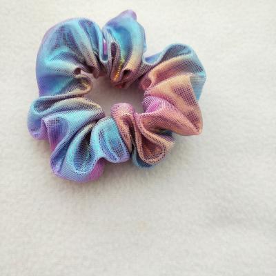 China Popular Elastic Hair Accessories Medium Holographic Stretch Hair Scrunchies for sale