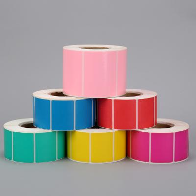 China Dark Image Colored Thermal Transfer Paper Label Rolls Custom Size Adhesive for sale