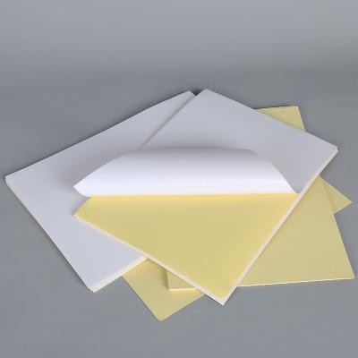 China Strong adhesive A4 size white paper self-adhesive sticker for private label by inkjet, offset, laser printing for sale