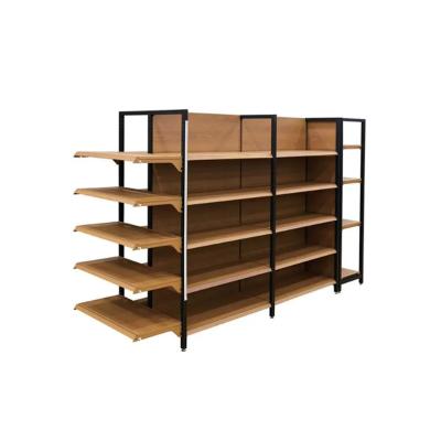 China PLY/MDF/Solid Acrylic Display Custom Metal/Wood/Metal Rack Shelf Display Gondola Wooden Cosmetic Display Stands for sale