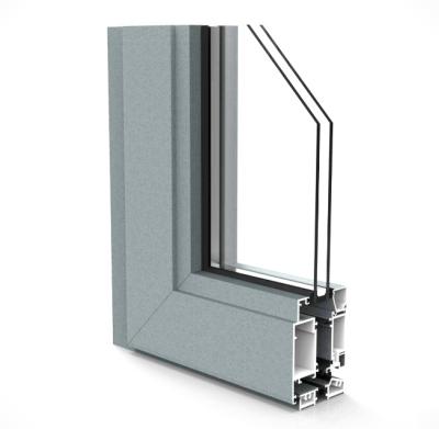 China Waterproof Modern GD65 And Heat Insulation Large Wall Thickness Aluminum Swing Door External Profiles for sale