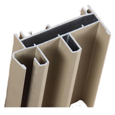 China Modern export 6063 beige t3-t8 powder coated exterior window frame profiles extrusion aluminum metal building materials for sale