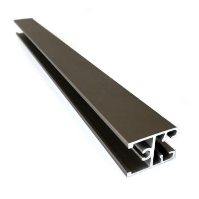 China Modern 6063 T5 Brown Powder Coated Aluminum Extrusions Profile Building Materials Aluminum Construction Frame Length 6.0-7.2M for sale