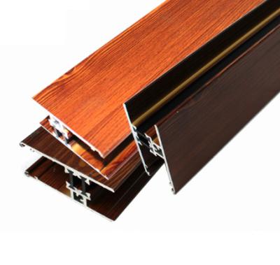 China Wooden Aluminum Grain Aluminum Profile Ceiling Wood Grain Style Aluminum Siding for sale