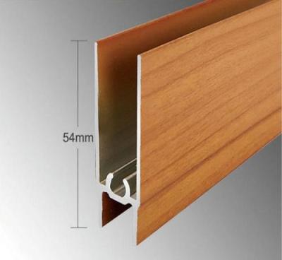 China Wood grain style aluminum grain aluminum profile for commercial aluminum glass door frame aluminum profile fix glass for sale