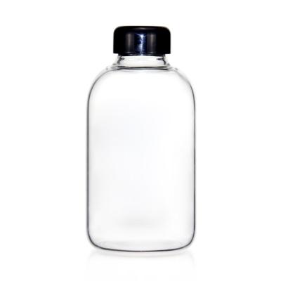 China 630ml Sustainable Unbreakable Travel Safe Carrying Glass Cup Recycle Sports Glass Water Bottle Milk Bottle for sale