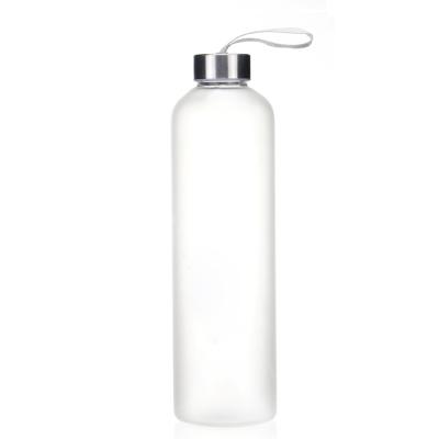 China Viable Fancy Clear Glass My Transparent Bottle Water Bottle With Lid 304 Stainless for sale