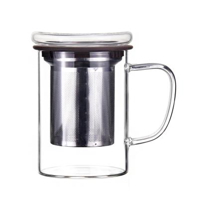 China Viable Glass Tea Infuser Cup/Glass Water Cup Glassware Tea Cup Glassware/Decorative Glass Mug Cup for sale