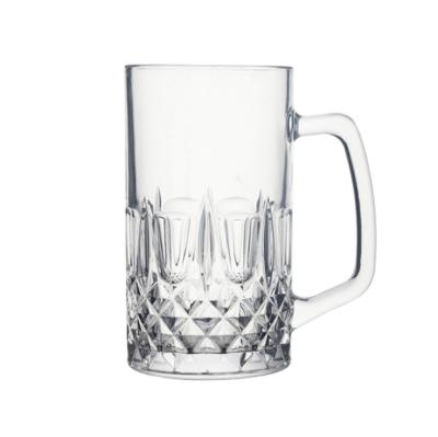 China Clear light and keep JHROC07 the new design hot wholesale 600ml creative large large clear glass beer glass mug for sale