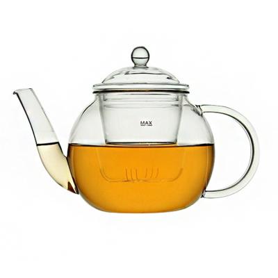 China Viable Heat Resistant Glass Tea Sets Glass Teapot with Glass Infuser for Tea for sale