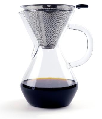 China Viable Pour Over 17oz Coffee Maker BPA Free Borosilicate Glass Carafe Pitcher for sale