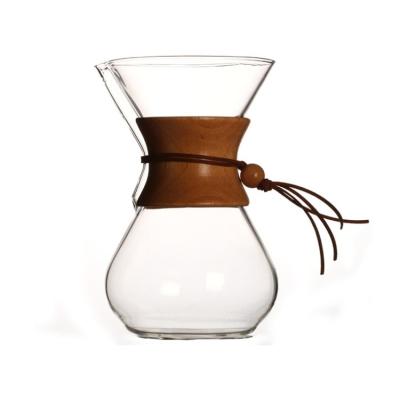 China Sustainable Borosilicate Glass Carafe With Reusable Stainless Steel Filter Pour Over Coffee Spout Kettle for sale