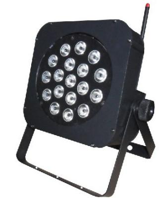 China Theater 60 Watt Stage LED Flat Par Light DMX Wash Light 18 Bulbs Wireless Power for sale