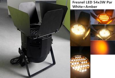 China Efectúe la demostración/las luces ambarinas blancas del par del color de las luces 54pcs x 3W del par de Fresnel LED en venta