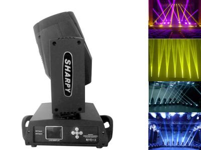 China Black Shell 16 Channels Sharpy Moving Head Beam Light With Color Touch Screen Te koop