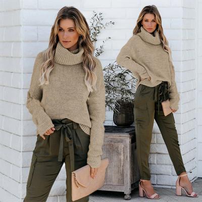 China Running Spring QUICK DRY Autumn Turtleneck Pullover Plain Knit Tops Solid Color Women's Long O-neck Thin Sleeve Warm Casual Basic Sweater for sale