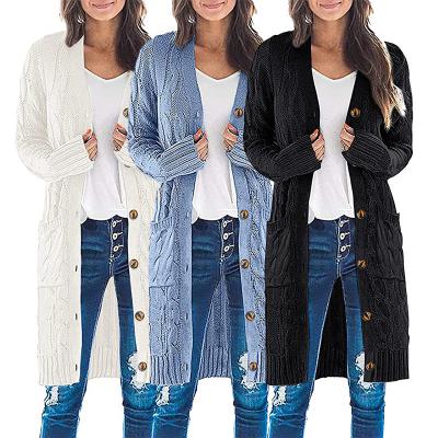 China 2022 Women's Breathable Clothes Fall Casual Winter Custom Made Oversized Cashmere Knitted Crochet Long Sweater Cardigan For Women for sale