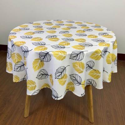 China Custom Waterproof Waterproof Sheets Printed Polyester Round Table Cloth For Home Use for sale