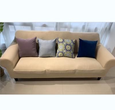 China Fleece Sofa Cover Slipcover Furniture Protector Jacquard Stretch Jacquard Polyester Two Seat Loveseat for sale