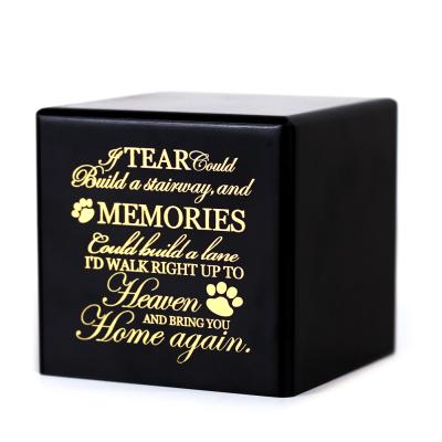 China Stored Custom Cremation Box For Dog Memorial Ashes Urns For Dogs And Cats for sale