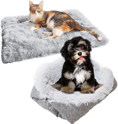 China Wholesale Travel Cat Beds for Indoor Cats Small Dog Bed Mat, Function 2 in 1 Bed Covering Ultra Soft Plush Crate for Indoor Cat Dogs, Sel for sale