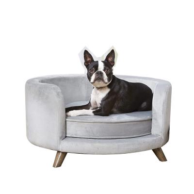 China Modern Viable Seller Dog Sofa Bed High Quality Best Indoor Luxury Style Dog Mat For Pet Sofa Chair Wood Pet Sofa Kennel Be for sale