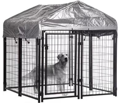 China Hot Selling Outdoor Large Dog Cage Stocked 5*10*6FT Galvanized Dog Kennel/Pet House/Steel Pet Cage For Sale for sale