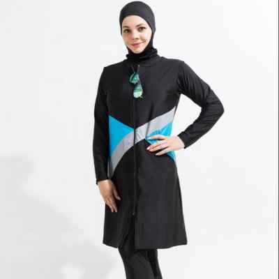 China MOTOR FORCE Conservative Anti-UV Women's Muslim Burkini Swimwear Swimming Suit Muslim Swimwear 4pcs/set for sale