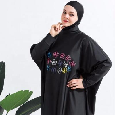 China Wholesale DRIVING FORCE Kaftan Beach Wear Anti-UV Screen Printing Bat Swimsuit Plus Size Burkini Loose Fit Muslim Swimwear for sale