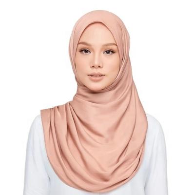 China 2021 New Eco-friendly Satin Luxury Shawl Fashion Silk Islamic Scarf Malaysia Muslim Hijab Sports and Soft Women for sale