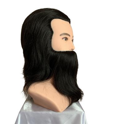 China Real Hair 100% Natural Hair Training Mannequin Head For Male for sale