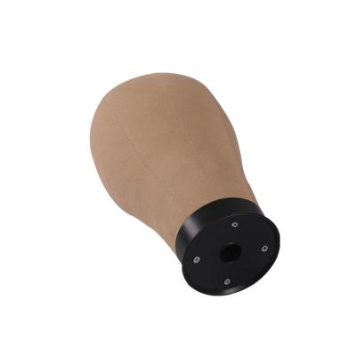 China Brown Cork Canvas Block Head wig display with screw at the bottom for making wigs from Wigs&Display for sale