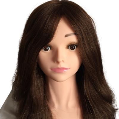 China Training Dummy Master Head Natural Hair Hairdresser Doll Head