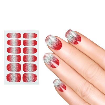 China Fashion Easy Wear Wholesale Personalized Nail DIY Free Custom Transfer Printing Nail Art Sticker for sale