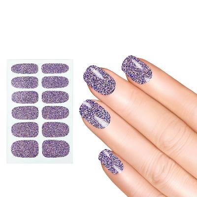 China Easy Wear Factory Price Private Label Plain Nail Wrap OEM Nail Patch And Nail Sticker for sale