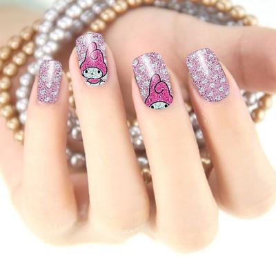 China 2020 Best Selling Real Finger Logo Custom Luminous Glitter Nail Polish Sticker For Nail Decoration for sale